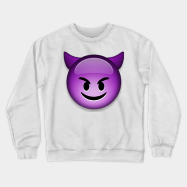 smiling face with horns Crewneck Sweatshirt by Emoji